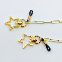 Gold Shorty Mask Chain w/ Star Clasp