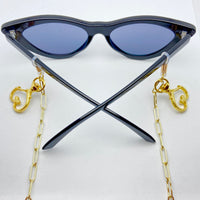 Gold Shorty Mask Chain w/ Heart Clasp