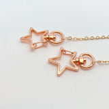 Rose Gold Shorty Mask Chain w/ Star Clasp