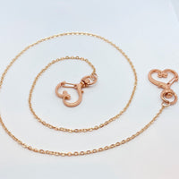 Rose Gold Kiddos Mask Chain w/ Heart Clasp