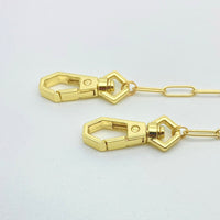 Gold Shorty Mask Chain w/ Hexi Clasp