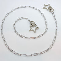 Silver Kiddos Mask Chain w/ Star Clasp