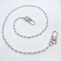 Silver Shorty Mask Chain w/ D Clasp