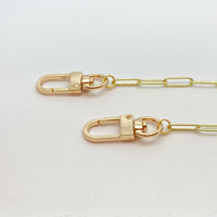 Gold Shorty Mask Chain w/ D Clasp