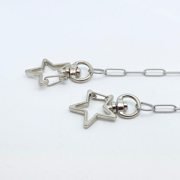 Silver Legs For Days Mask Chain w/ Star Clasp