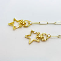 Gold Shorty Mask Chain w/ Star Clasp