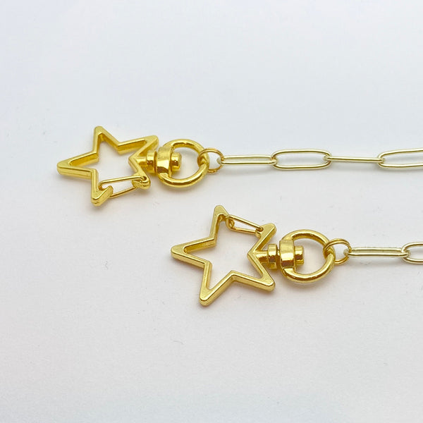 Gold Legs For Days Mask Chain w/ Star Clasp