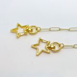 Gold Kiddos Mask Chain w/ Star Clasp