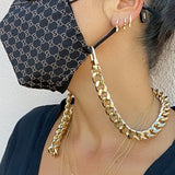 Gold Chunky Shorty Chain w/ D Clasp