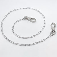 Silver Shorty Mask Chain w/ Hexi Clasp